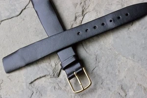 Diamond Leather 16mm open-ended vintage watch strap old stock 1960s by Hirsch - Picture 1 of 4