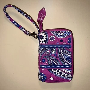 Vera Bradley Retired Boysenberry Purple & Blue Wristlet Wallet - Foto 1 di 12