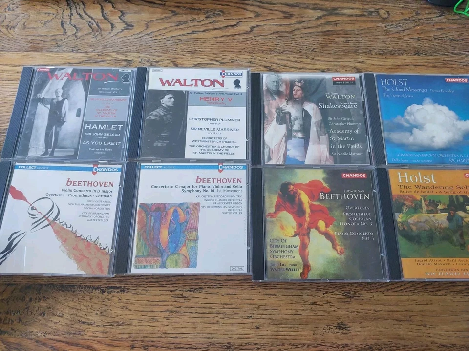 Lote de 11 CD Walton Beethoven Holst Chandos en muy buena condición Foto 1 de 4
