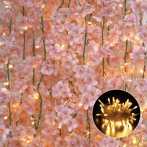 Cherry Blossom Garland 6-Pack 35.4 Ft Cherry Blossom Hanging Vine with 32.8 Ft L - Picture 1 of 9