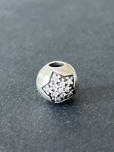 Pandora “You’re A Star” Clip Charm Bead In Sterling Silver With Clear CZ