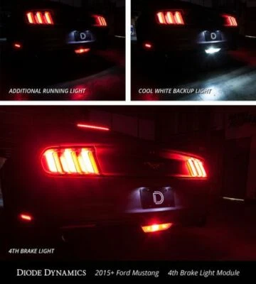 Cuarta luz de freno para Ford Mustang 2015-2021 (Kit de conversión de luz de marcha atrás LED) Foto 1 de 4