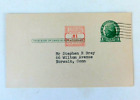 US #UX27 Revalued Postal Card,1c Meter for new 2c Rate, 1952, Fairfield Bank, CT