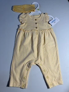 Carters Baby Girl 3 M Yellow One Piece Knit Outfit NWT - Picture 1 of 5