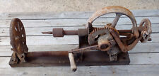 Antique Primitive Cast Iron Wall Mount Barn Beam Drill Press Farm Tool