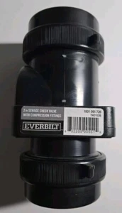 Everbilt #THD1026 2 pulgadas Válvula de retención de aguas residuales con accesorios de compresión - Imagen 1 de 9