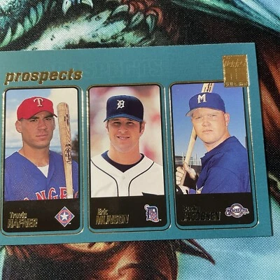 Tarjeta de radiocontrol Travis Hafner Bucky Jacobsen Eric Munson 2001 Topps # 371 Foto 1 de 4