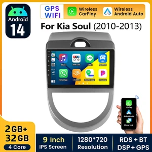 Car Radio Stereo CarPlay GPS BT for Kia Soul 2010-2013 Android14 Head Unit 2+32G - Bild 1 von 14