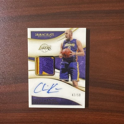 Chris Kaman 2019-20 Panini Immaculate #/50 juego usado parche en tarjeta automático #PA-CKM Foto 1 de 3