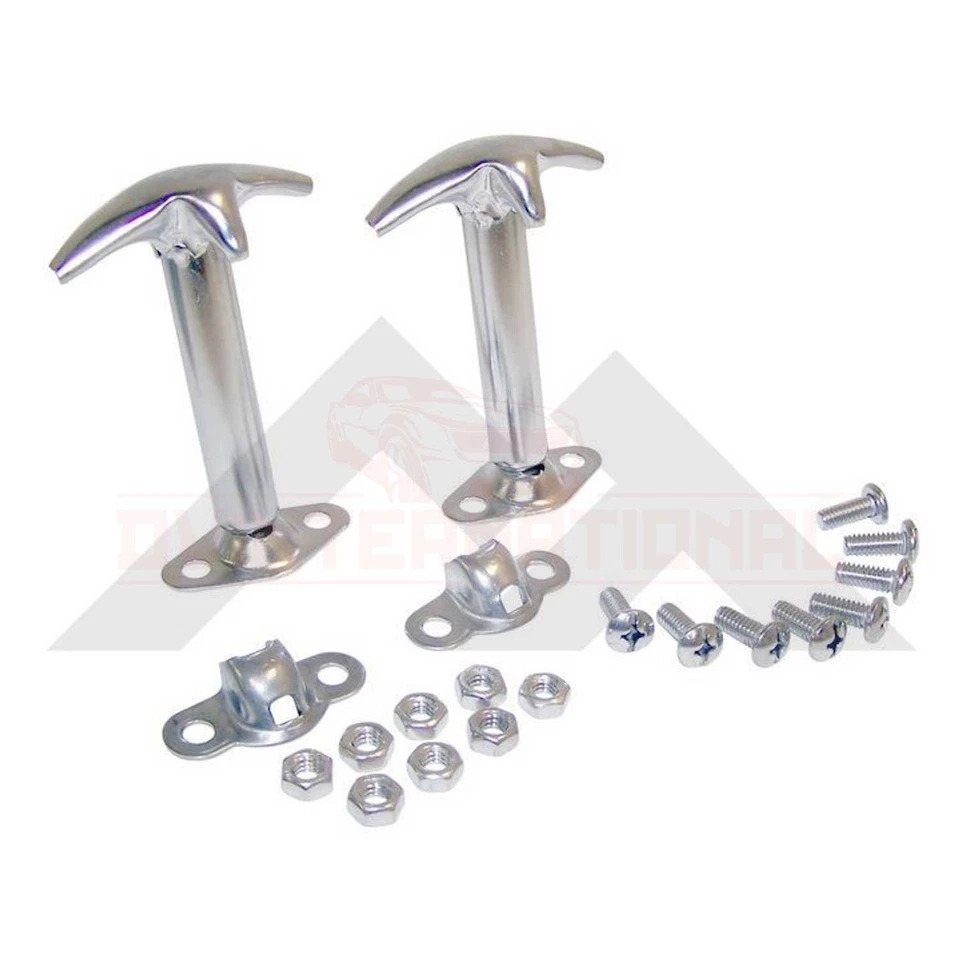 Kit de captura de capó automático Cr izquierda y derecha, superior e inferior para Jeep CJ-6 1955-1975 Foto 1 de 1