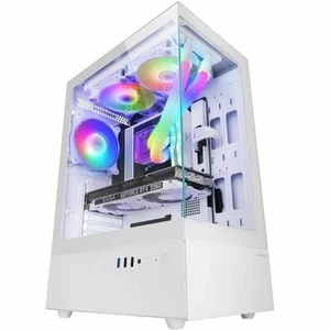 Case computer desktop ATX Mars Gaming MCXOW Bianco - Afbeelding 1 van 5
