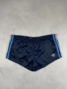 Vintage Adidas Navy Blue Shorts Made in West Germany 80s Trefoil Size DE 5 / S-M - Picture 1 of 14