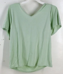 Women’s V-Neck Short Sleeve Shirt Medium - A New Day Mint Green 41 - Picture 1 of 5