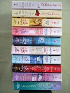JULIA QUINN 10 PB Books 8 BRIDGERTON Series WHISTLEDOWN Regency Romance NETFLIX - Picture 1 of 5