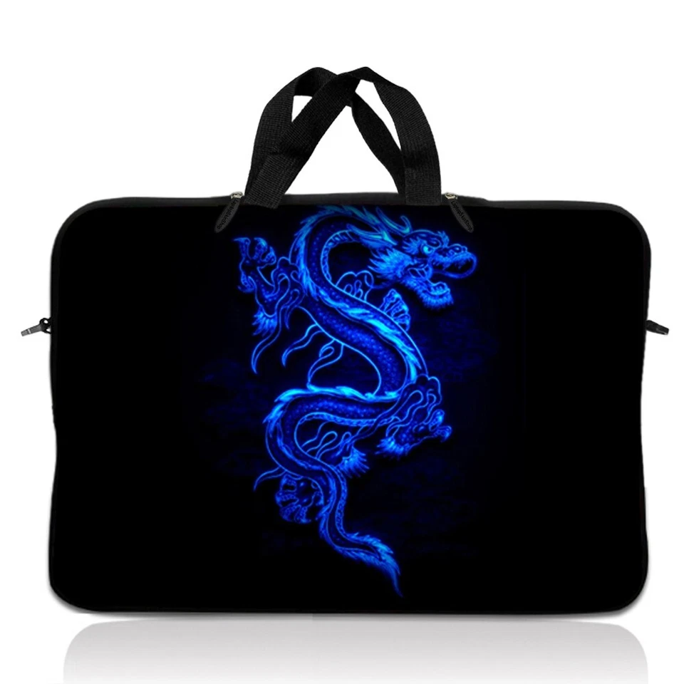 Funda para portátil de 11 pulgadas con asa Asus Dell Chromebook Blue Dragon Foto 1 de 3