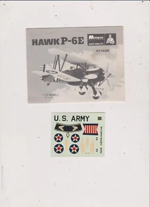 MONOGRAM HAWK P-6E 1/72 ANLEITUNG UND DECALS - Bild 1 von 1