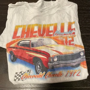 Chemistry 1972 Orange Chevelle Chevrolet Hot Rod Men T-Shirt 72 Muscle Car L - Foto 1 di 7