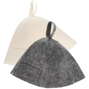 Sombrero de secado de pelo para baño de niñas 2 piezas sombrero de baño sauna cubo sauna sombrero casa sauna - Imagen 1 de 12
