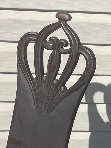 Original carved antique Art Nouveau carved music chair Cover