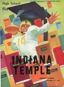 1952 Indiana Hoosiers vs. Temple Owls college Football Program - Picture 1 of 1