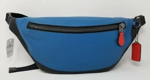 Coach Mens Warren Blue Jay Pebble Leather Crossbody Belt Bag 2323 - Picture 1 of 9