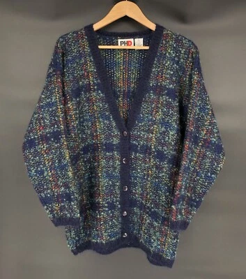 Cárdigan Suéter Vintage Paul Harris Design Mujer Multicolor M Mohair De Gran Tamaño Foto 1 de 4