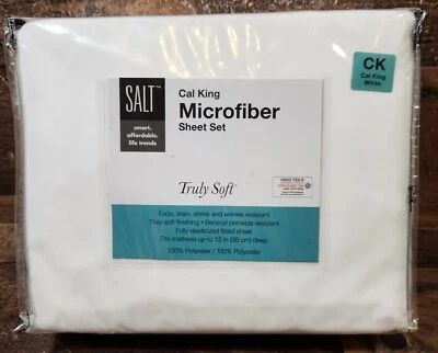 Salt Bed Bath And Beyond Microfiber Sheet Set Cal King - Image 1 of 4
