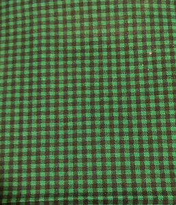 26" x 44" piece of Green & Black Check Fabric vintage - Picture 1 of 2