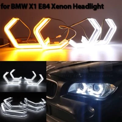 M4 Style Turn signal DRL LED Angel Eyes Kit For BMW X1 X 1 E84 2009-2015 Xenon  - Image 1 of 4