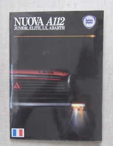 Autobianchi A112 6° serie Junior - Elite - LX - Abarth Cartella stampa francese - Foto 1 di 2