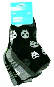 Kids' Skull Themed Black Grey Novelty Socks Sock Size 6-8.5 - Picture 1 of 2