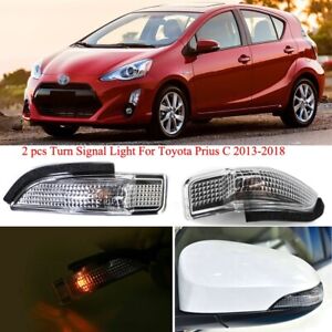 2× In-Mirror Turn Signal Light Side Mirror Assemble Indicator For Toyota Prius C