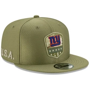 New York Giants New Era Salute to Sevcies 9FIFTY Adjustable Hat - Green - Picture 1 of 5