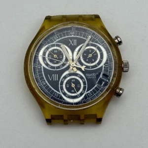 Orologio Cronografo 37,4mm Vintage 1996 Swatch Shiny Start SCK407 RICAMBI NON TESTATI - Foto 1 di 17