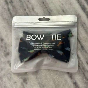 NWT Boys Dinosaur Navy Bow Tie Adjustable - Picture 1 of 5