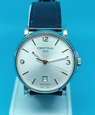 Certina DS Caimano Watch QUARTZ Date 1888 Dial Stainless Steel C017410A MENS 37M - Image 1 of 4