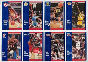 1991 NBA Basketball Fleer 17 Card lot Wilkins Shawn Kemp Stockton Reggie Miller