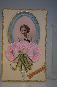 CPA CARTE POSTAL STE SAINTE CATHERINE DENTELLE AJOURE BONNET FILLE GARCON ANCIEN - Imagen 1 de 2