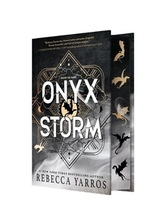 New~ Onyx Storm by Rebecca Yarros Book Deluxe Limited Edition Hard Cover DJ - Picture 1 of 14