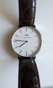 Daniel Wellington Classic Sheffield Watch Silver Dark Brown Leather Strap 36mm - Picture 1 of 3