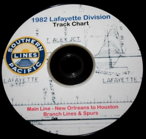 Southern Pacific RR 1982 Lafayette Division Track Chart PDF  pages on DVD - Picture 1 of 5