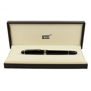 MONTBLANC Black Resin MEISTERSTUCK Platinum Line Classique Fountain Pen M NEW - Picture 1 of 3