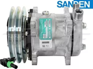 47741863 New OEM Sanden Compressor Fits Case & New Holland Skid Steer Loaders - Picture 1 of 1