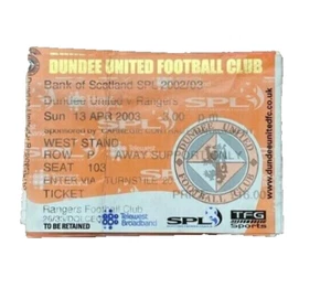 DUNDEE UNITED V RANGERS - PREMIER LEAGUE - MATCH TICKET - 13/4/2003 - Picture 1 of 1