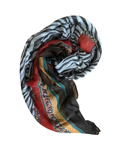 NEW CHICO’S Zebra Sizzle Square Scarf Multicolored - Picture 1 of 2