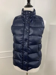 J.Crew Women's Down Puffer Vest Navy Style 1160 Water Resistant Size Small - Picture 1 of 11