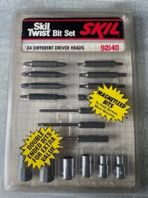 NEW VINTAGE 2 New SKIL Twist Bit Set 24 Different Driver Heads 92140 - Image 1 of 3
