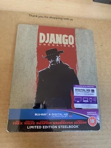Django Unchained UK Steelbook Blu Ray Quentin Tarantino Zavvi NEW & SEALED - Picture 1 of 4