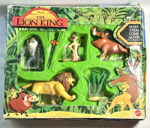 Vintage Disney Lion King Action Figure Gift Set - Simba, Rafiki, Timon & Pumbaa Cover