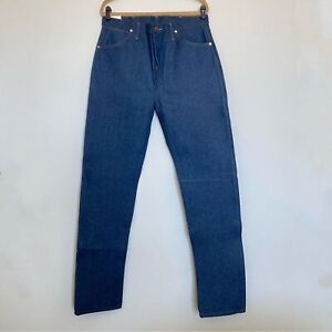 Vintage Wrangler Men's Blue Jeans Size 36 x 38 Cowboy Straight Leg Back Patch